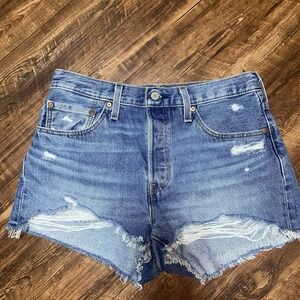 Levi's 501 Size‎ 30 Womens Cutoff Button Fly Jean Shorts